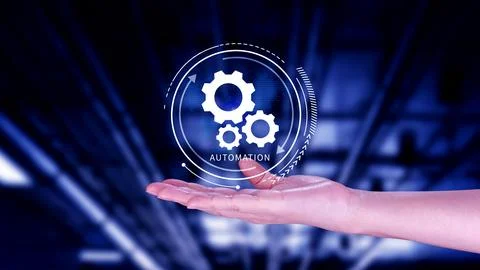 Automation and IOT Software Technology Process System Business concept. Imp.. Stock Photos