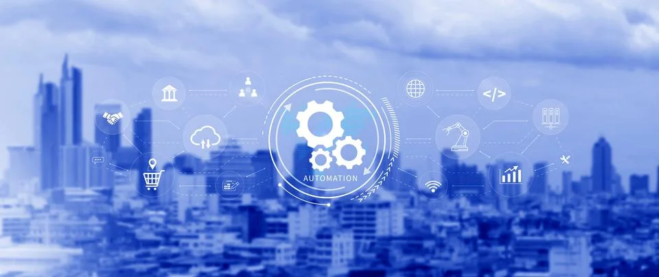 Automation and IOT Software Technology Process System Business concept. Imp.. 写真素材