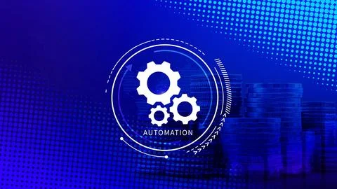 Automation and IOT Software Technology Process System Business concept. Imp.. Stock Photos