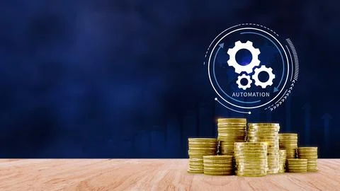 Automation and IOT Software Technology Process System Business concept. Imp.. Stock Photos