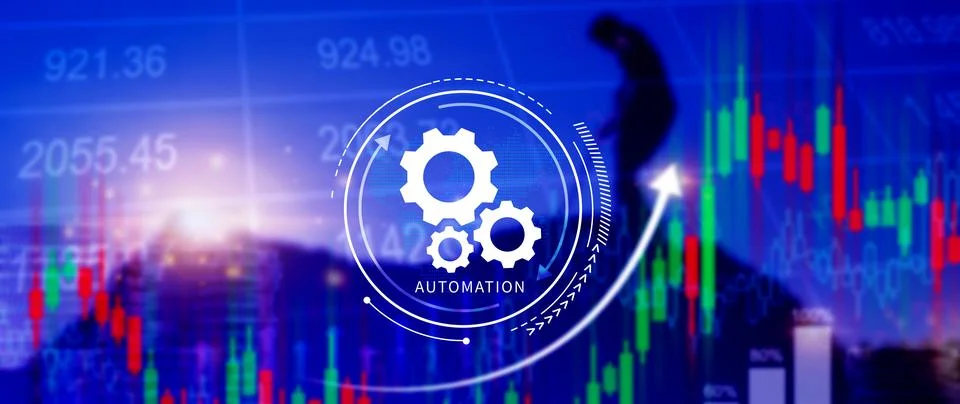Automation and IOT Software Technology Process System Business concept. Imp.. Stock Photos