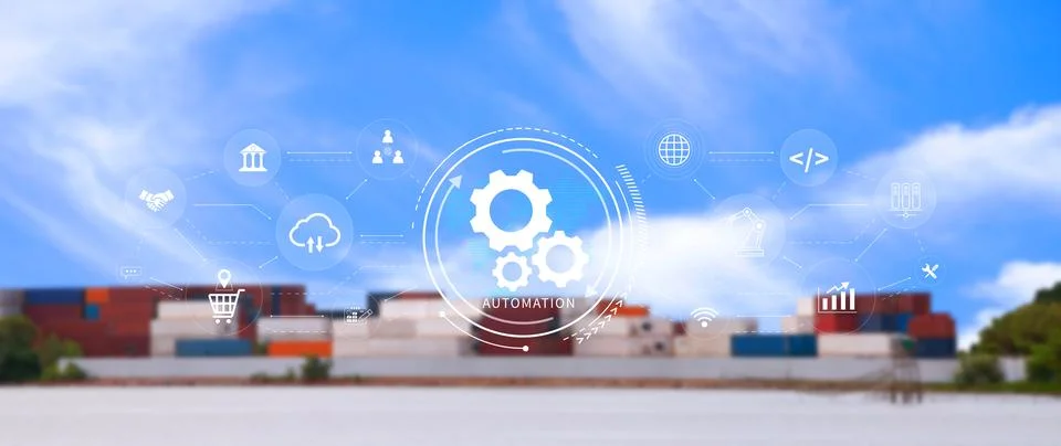 Automation and IOT Software Technology Process System Business concept. Imp.. Stock Photos