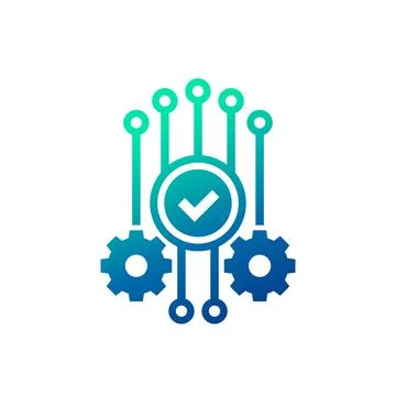 Automation and optimization icon Stock Illustration