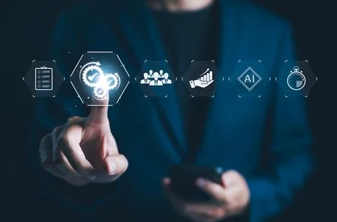 Automation and Workflow Optimization Concept. Stock Photos