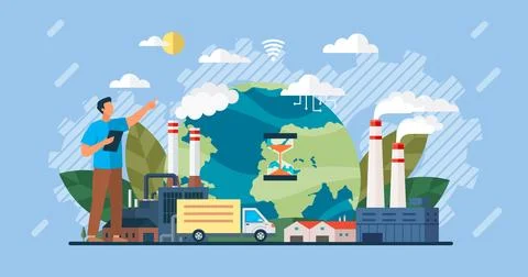 Automation business. Vector illustration. Optimization and efficiency web tool Stock Illustration