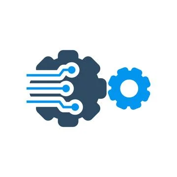 Automation Circuit Gear Process Concept Stock-Illustration