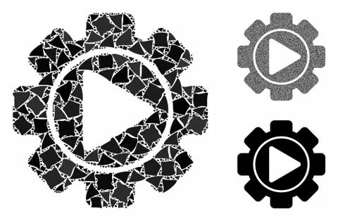 Automation Composition Icon of Tuberous Elements Stock Illustration