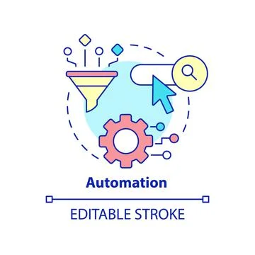 Automation concept icon Illustrazione stock