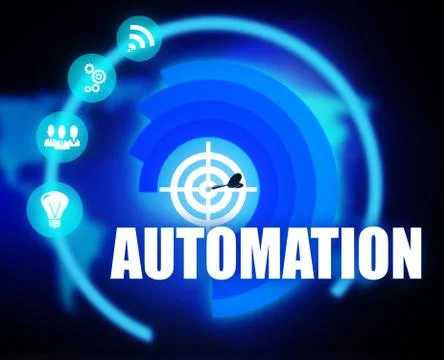 Automation connect concept plan graphic background color Stock Illustration