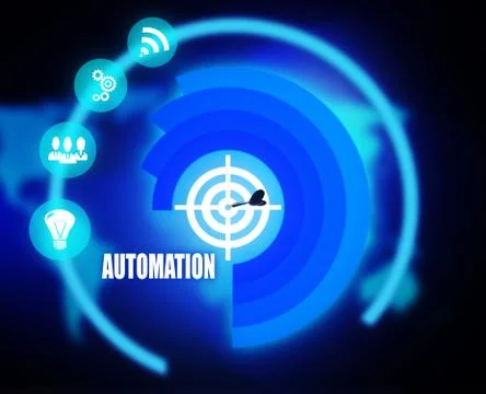 Automation connect concept plan graphic background color Stock Illustration