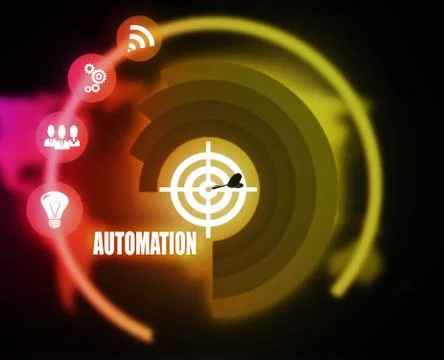 Automation connect concept plan graphic background color Stock Illustration