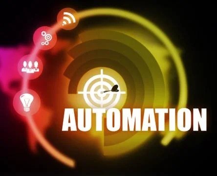 Automation connect concept plan graphic background color 스톡 일러스트
