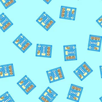 Automation control panel industry 3 vector seamless pattern イラスト素材