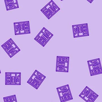 Automation control panel industry 3 line vector seamless pattern イラスト素材