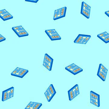 Automation control panel industry 3 isometric icon seamless pattern イラスト素材