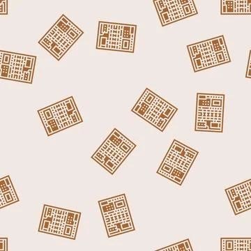Automation control panel industry glyph seamless pattern Stock Illustration