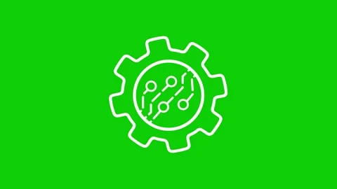 Automation electronic control gear animation motion graphics Stock Footage 330541920