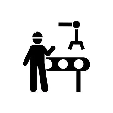 Automation, engineering, maintenance, worker icon. Element of manufacturing icon Stock Illustration