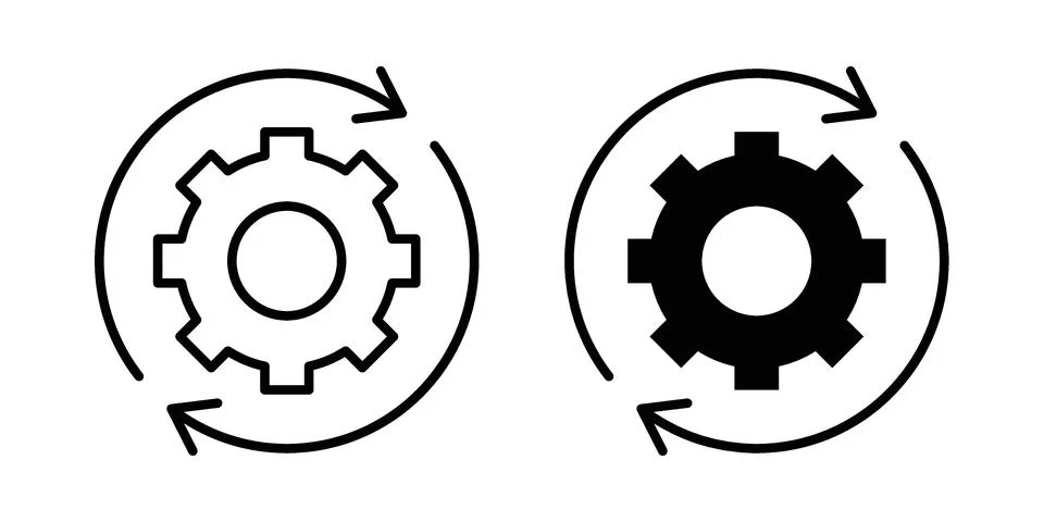 Automation icon set, collection of vector icons Stock Illustration