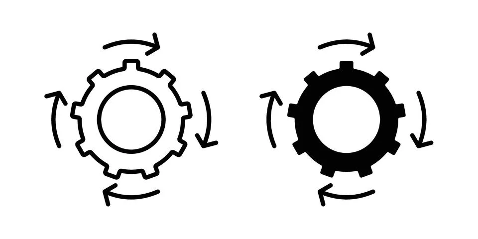 Automation icon set. Vector EPS 10 Stock Illustration