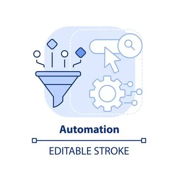 Automation light blue concept icon Illustrazione stock