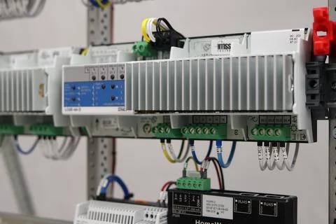 Automation for lighting control, dimming, leak localization, control. Stock Photos