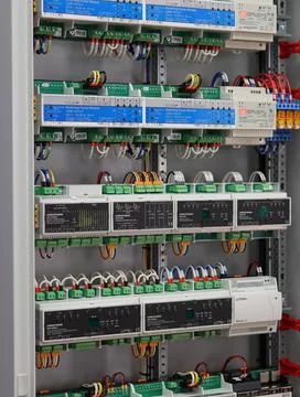 Automation for lighting control, dimming, leak localization, control. Stock Photos