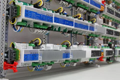 Automation for lighting control, dimming, leak localization, control. Stock Photos