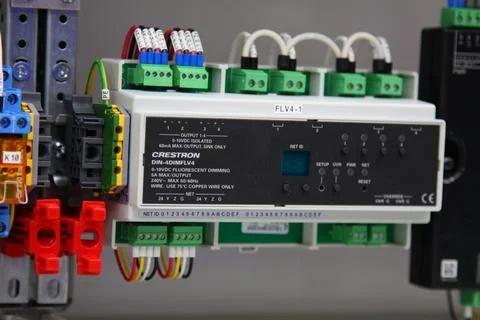 Automation for lighting control, dimming, leak localization, control. Stock Photos