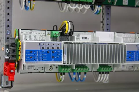 Automation for lighting control, dimming, leak localization, control. Stock Photos