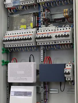 Automation for lighting control, dimming, leak localization, control. Stock Photos