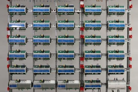 Automation for lighting control, dimming, leak localization, control. Stock Photos
