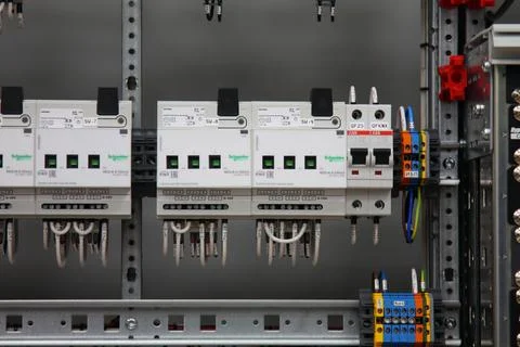 Automation for lighting control, dimming, leak localization, control. Stock Photos