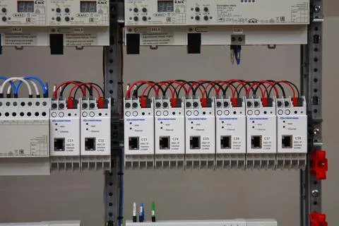 Automation for lighting control, dimming, leak localization, control. Stock Photos