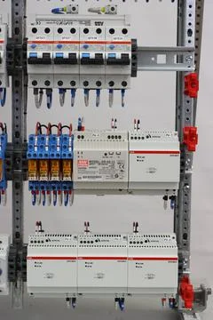 Automation for lighting control, dimming, leak localization, control. Stock Photos