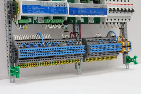 Automation for lighting control, dimming, leak localization, control. Stock Photos