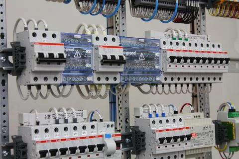 Automation for lighting control, dimming, leak localization, control. Stock Photos