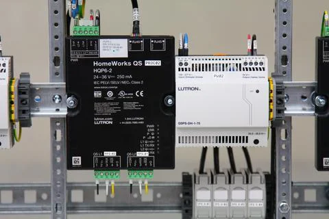 Automation for lighting control, dimming, leak localization, control. Stock Photos