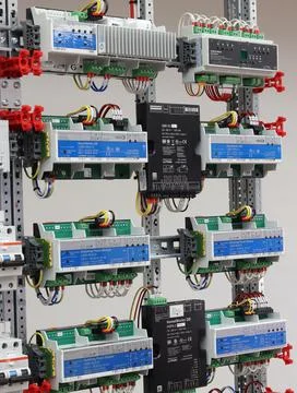 Automation for lighting control, dimming, leak localization, control. Stock Photos