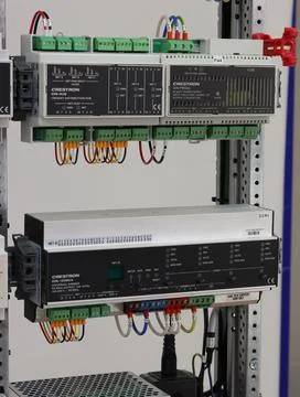 Automation for lighting control, dimming, leak localization, control. Stock Photos