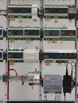 Automation for lighting control, dimming, leak localization, control. Stock Photos