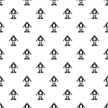 Automation machine robot pattern Illustrazione stock