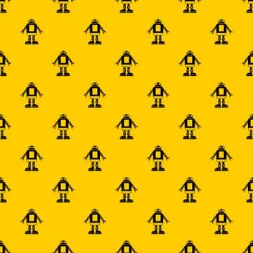 Automation machine robot pattern vector Stock Illustration