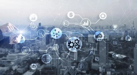 Automation Process 2022. System Business concept 写真素材