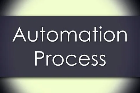 Automation Process - business concept with text Illustrazione stock
