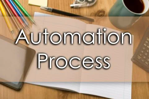 Automation Process - business concept with text Foto stock
