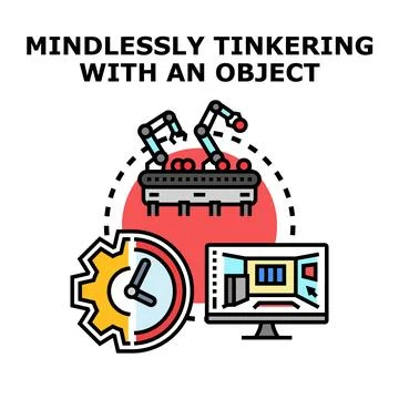 Automation process optimization managing time and tasks Illustrazione stock