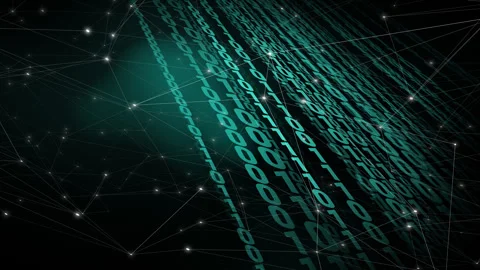 Automation of processes relies on computer code written in binary to execute Video stock 252280030