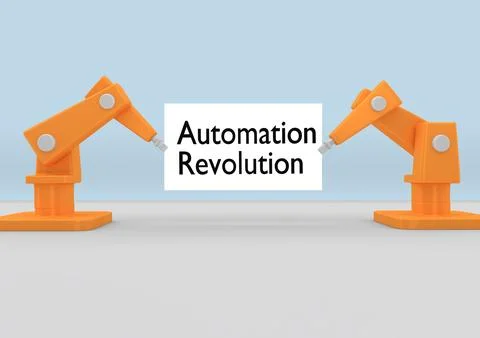 Automation Revolution concept Illustrazione stock