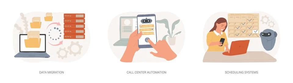 Automation software isolated cartoon vector illustrations se Stock Illustration